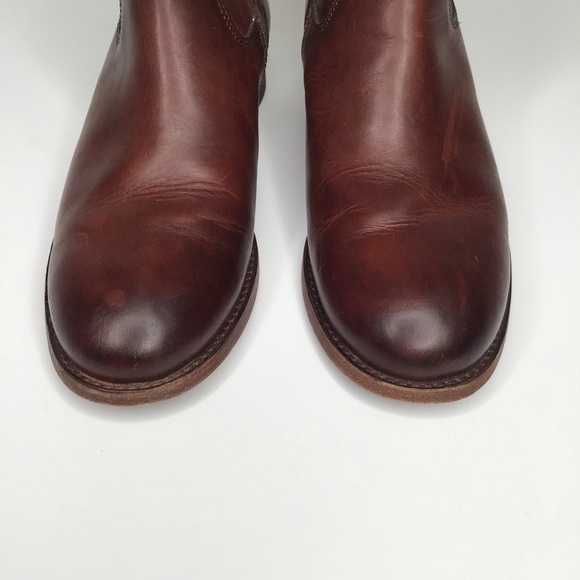 Frye Melissa Button Short Boots in Redwood Size 6. - Picture 3 of 11